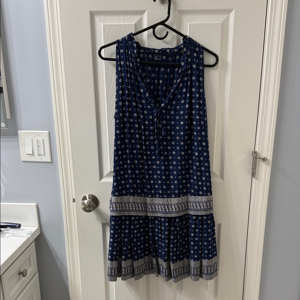 French Connection Dark Blue Patterned Mini Dress